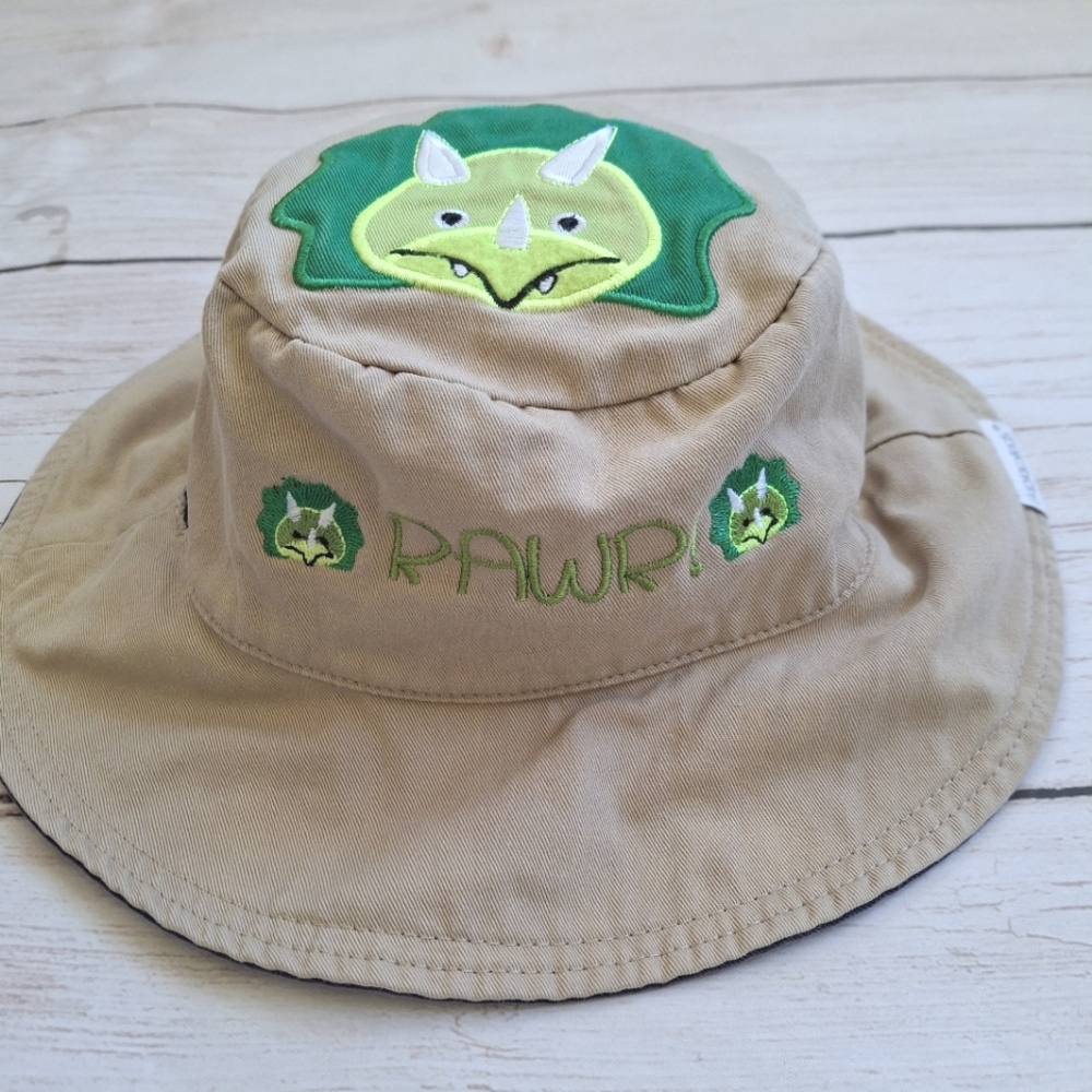 Dinosaur Reversible Bucket Sunhat Toddler 2-4 Flapjack Kids Summer Hat